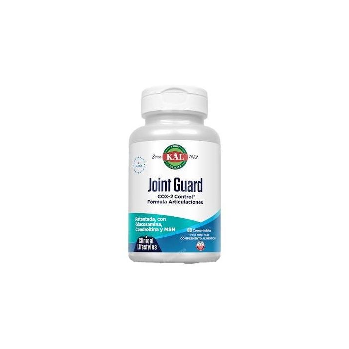 Kal Joint Guard Cox-2 Control Glucosamina Condroitina MSM Harpagofito para Articulaciones 60 Comprimidos