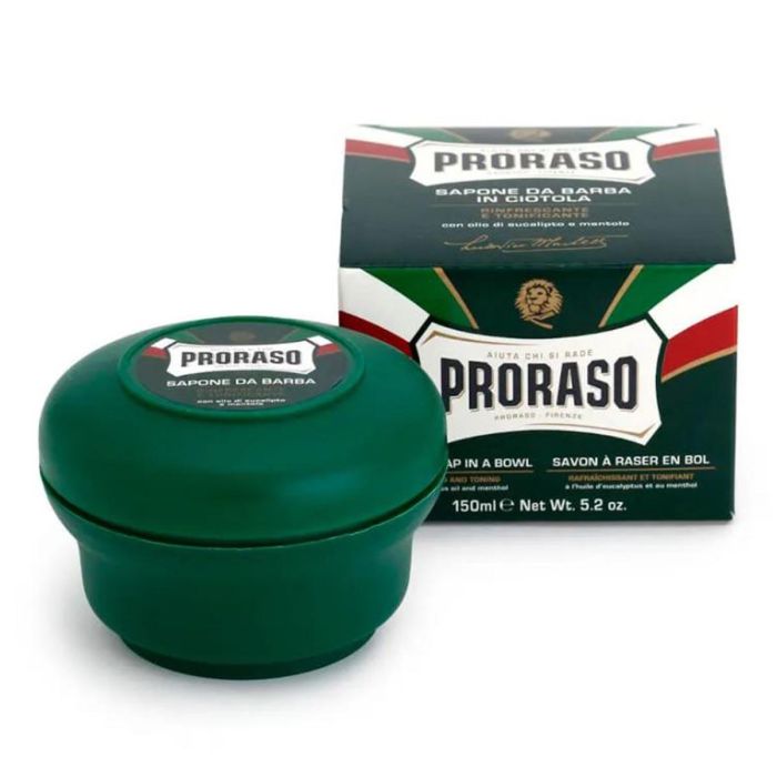 Proraso Tarro Jabón de Afeitar con Eucalipto y Menta, Fórmula Tradicional para un Afeitado Suave, 150 ml