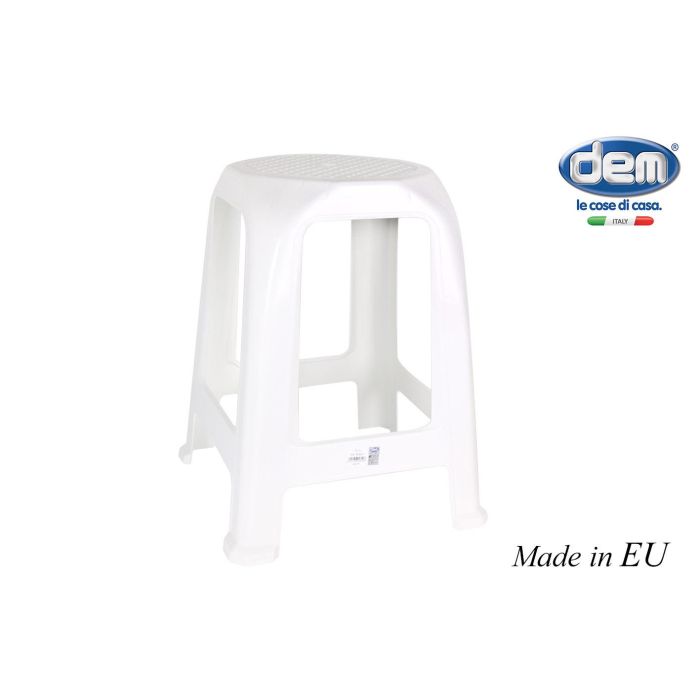Taburete Multiusos Blanco 26x26x47 cm - Dem (12 Unidades) Taburete Multiusos Blanco 26x26x47 cm - Dem (12 Unidades)