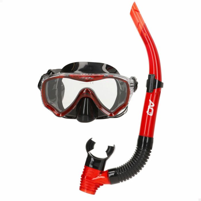 Gafas de Buceo con Tubo AquaSport Azul Rojo (6 Unidades) 6 Gafas de Buceo con Tubo AquaSport Azul Rojo (6 Unidades) 6