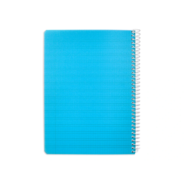 Liderpapel Cuaderno Espiral A5 Pautaguía Tapa Plástico 80 Hojas 90gr Cuadro Pautado 3mm Con Margen Color Azul 2