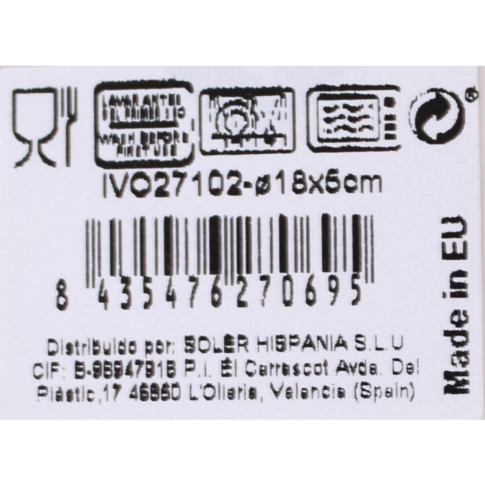 La Mediterranea Bol "Ivory" Nordic Ivory Brillo Ø18 cm (12 Unidades)