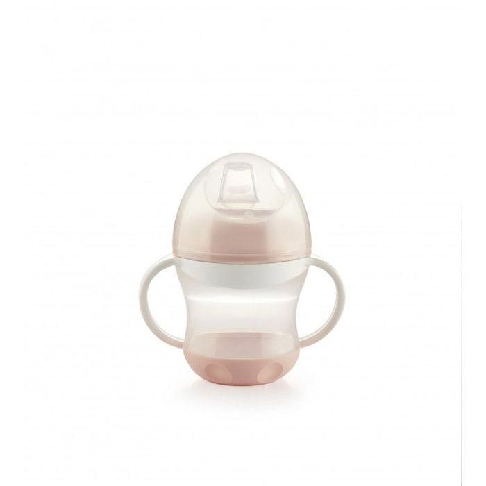 Vaso + tapa antigoteo THERMOBABY - Rosa empolvado