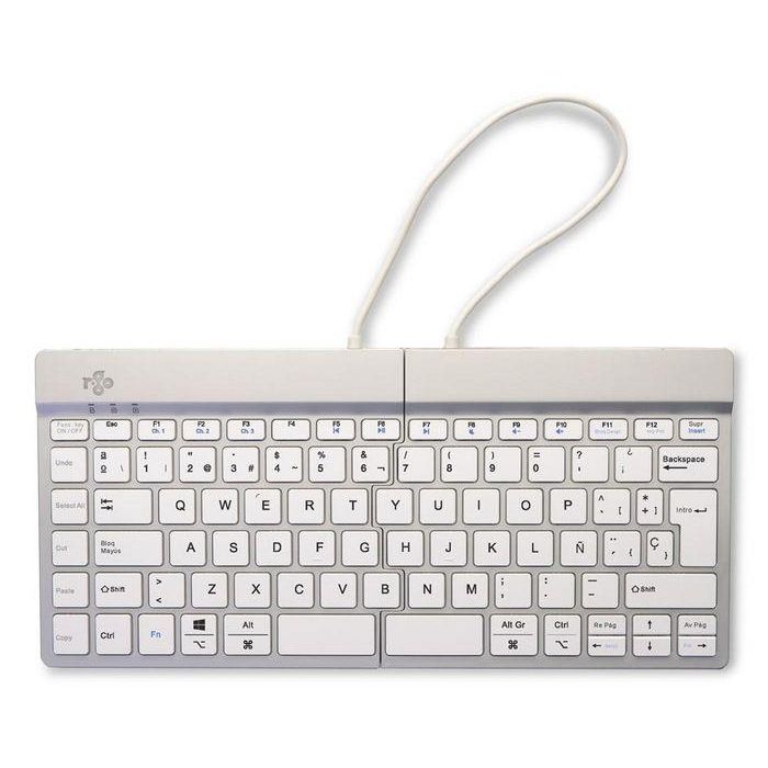 R-Go Tools Ergonomic keyboard R-Go Split Break with break software, ergonomic split keyboard, QWERTY (ES), Bluetooth, white 1