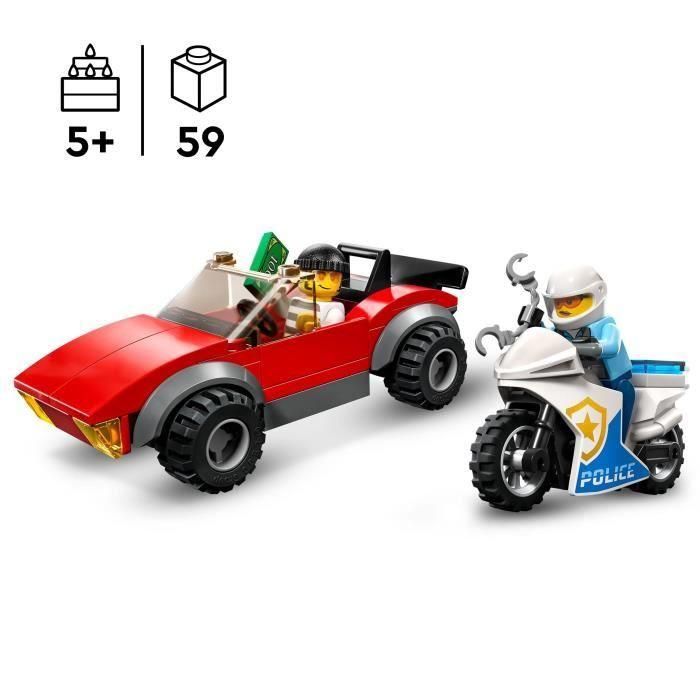 Moto De Policía Y Coche A La Fuga Lego City 60392 Lego 2