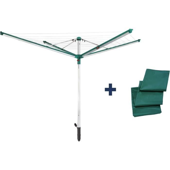 Leifheit 82007 Linomatic 500 Deluxe Cover sombrilla secadora, con manguito de fijación y funda protectora - 50 metros Leifheit 82007 Linomatic 500 Deluxe Cover sombrilla secadora, con manguito de fijación y funda protectora - 50 metros