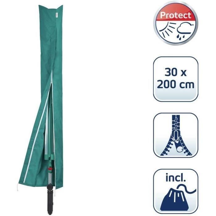 LEIFHEIT Paraguas funda secadora 85666 Leifheit funda protectora con cremallera para secadora 30 x 200 cm impermeable 4