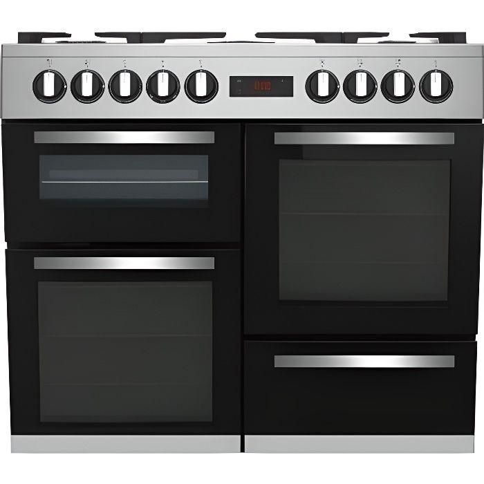 Cocina eléctrica BEKO - 6 gas + 1 wok - 100 cm - PF335325DX - Acero inoxidable Cocina eléctrica BEKO - 6 gas + 1 wok - 100 cm - PF335325DX - Acero inoxidable