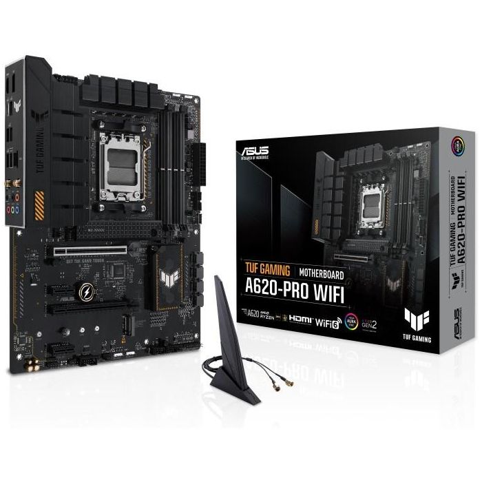 ASUS TUF GAMING A620-PRO WiFi AMD A620 Socket AM5 ATX, Compatible con AMD Ryzen 7/9 7th Gen, DDR5, Wi-Fi 6, 90MB1FR0-M0EAY0 0 ASUS TUF GAMING A620-PRO WiFi AMD A620 Socket AM5 ATX, Compatible con AMD Ryzen 7/9 7th Gen, DDR5, Wi-Fi 6, 90MB1FR0-M0EAY0 0
