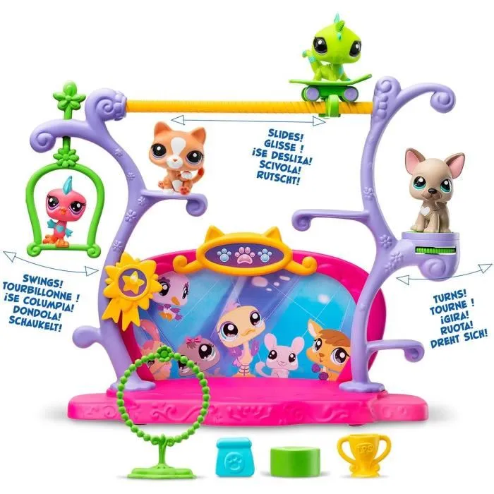 Bandai Littlest Pet Shop Pets Got Talent Playset Set de Juego con 2 Animales Decoración Accesorios BF00558 2 Bandai Littlest Pet Shop Pets Got Talent Playset Set de Juego con 2 Animales Decoración Accesorios BF00558 2