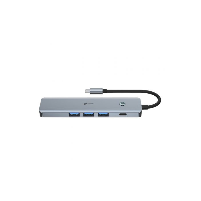 Docking USB Tipo-C Leotec LEDS05/ 3xUSB/ 1xUSB Tipo-C PD/ 1xHDMI/ Gris 2