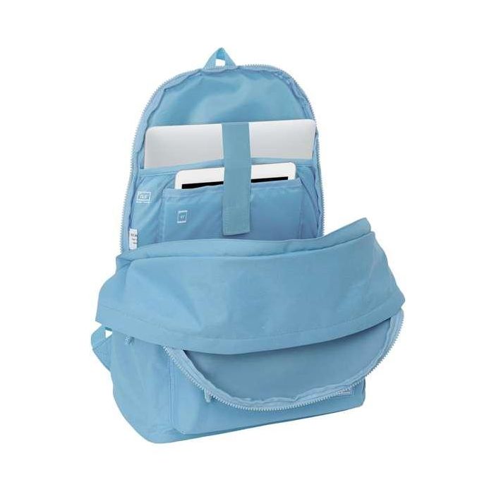 Safta Mochila Doble para Portátil 15,6" + USB Munich Básicos Azul 31x44x18 cm 4