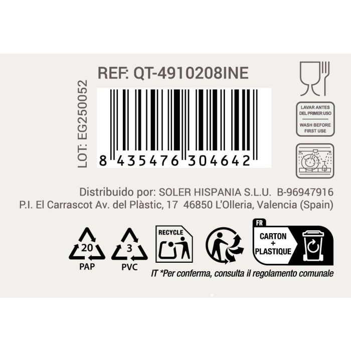 Geno Batería de Cocina 8 Piezas Acero Inoxidable Inducción 4