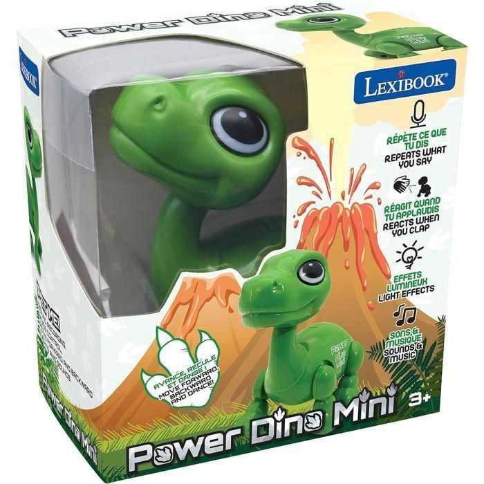 Power Puppy Mini - Robot Dinosaurio con Efectos de Luz y Sonido, Control de Aplausos, Repetición 3