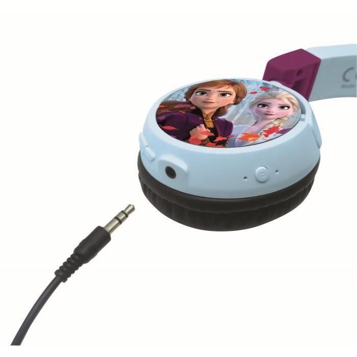 SNOW QUEEN Cómodos auriculares 2 en 1 plegables con bluetooth y con cable para niños con limitación de sonido - LEXIBOOK 2