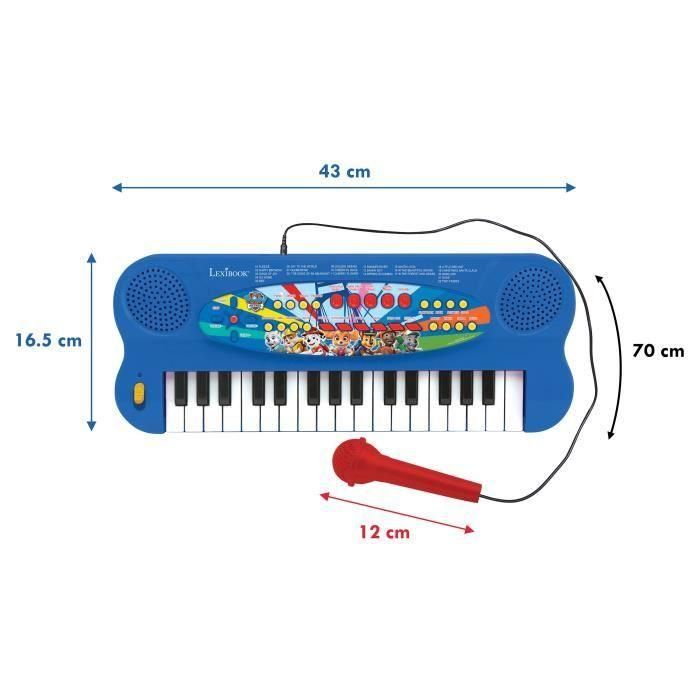 Teclado musical electrónico con micrófono (32 teclas) Paw Patrol 1