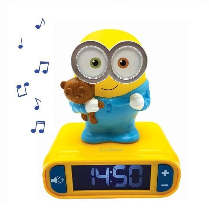 Reloj despertador MINIONS con luz nocturna 3D y efectos de sonido - LEXIBOOK 2