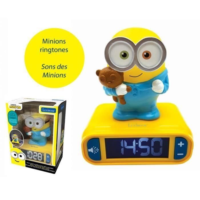 Reloj despertador MINIONS con luz nocturna 3D y efectos de sonido - LEXIBOOK 3