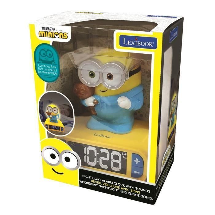 Reloj despertador MINIONS con luz nocturna 3D y efectos de sonido - LEXIBOOK 4