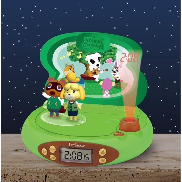 ANIMAL CROSSING - Reloj Despertador Proyector 3D con Sonidos 4