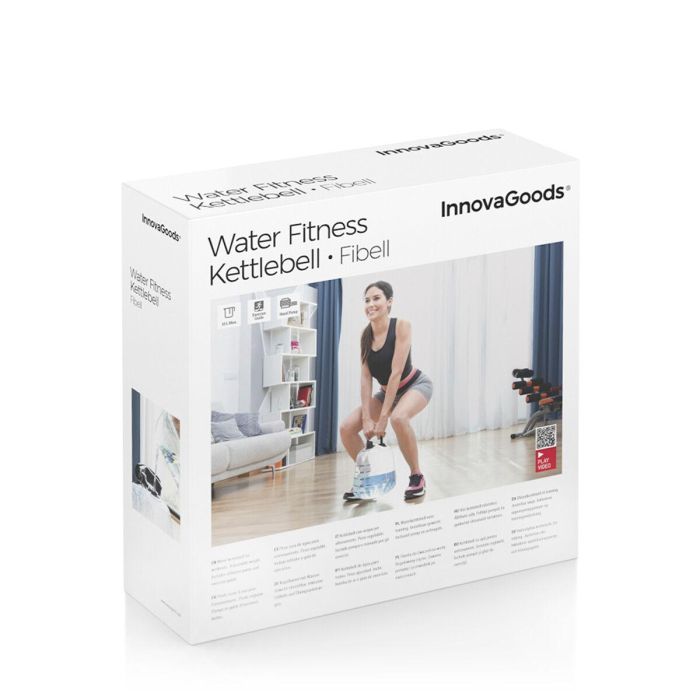 Pesa Rusa de Agua para Entrenamiento Fitness con Guía de Ejercicios Fibell InnovaGoods 1 Pesa Rusa de Agua para Entrenamiento Fitness con Guía de Ejercicios Fibell InnovaGoods 1