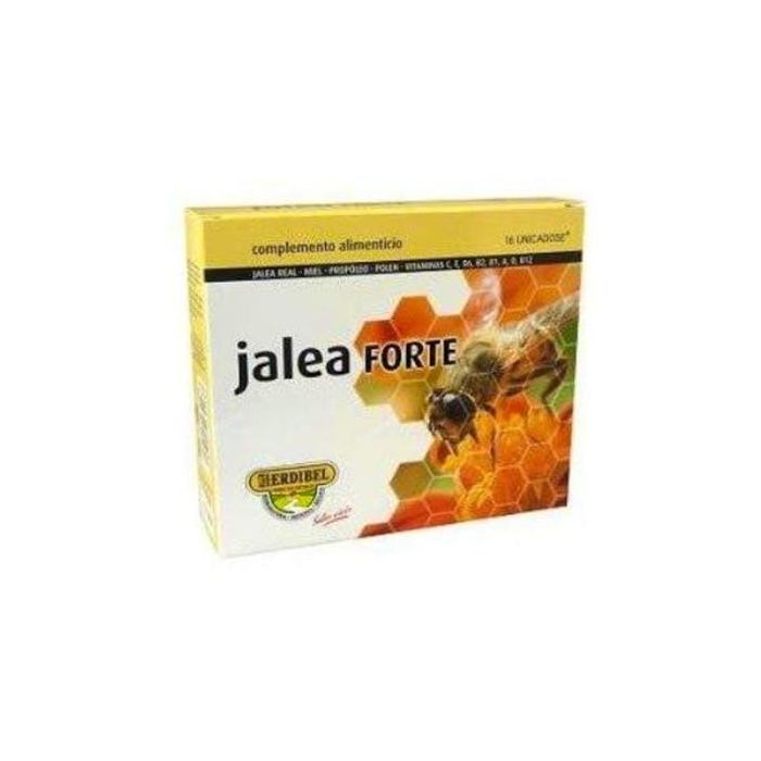 HERDIBEL Jalea Forte con Jalea Real, Miel, Própolis, Polen y Vitaminas para Sistema Inmunitario, 16 Unidosis