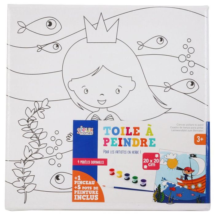 Jeux 2 momes Cuadro Lienzo Pintar Jeux Educative 20x20 cm 1