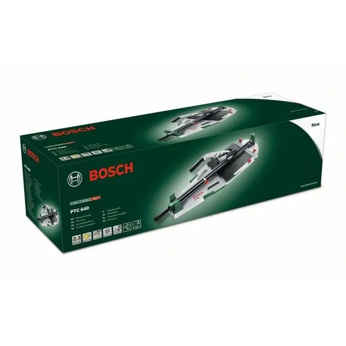 Bosch PTC 640 Cortadora manual de azulejos, capacidad de corte 64 cm recto, 45 cm 45°, rueda titanio 20 mm Bosch PTC 640 Cortadora manual de azulejos, capacidad de corte 64 cm recto, 45 cm 45°, rueda titanio 20 mm