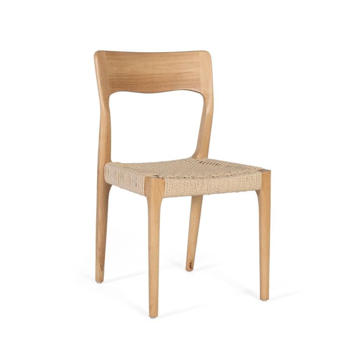 Giner y Colomer - Lote de 2 Sillas de Madera de Caucho con Asiento de Cuerda Natural 0 Giner y Colomer - Lote de 2 Sillas de Madera de Caucho con Asiento de Cuerda Natural 0