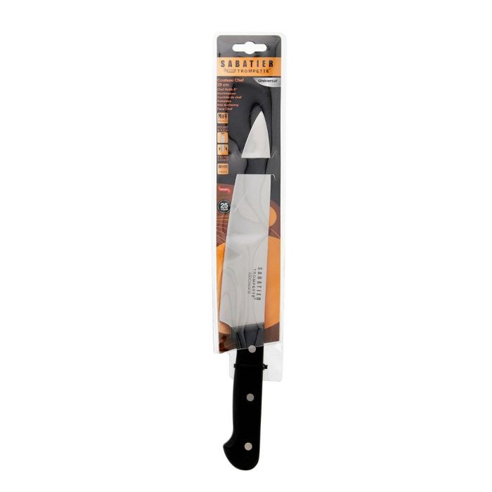Sabatier Cuchillo Chef Universal 20 cm Acero Mov Extra-afilado, Mango ABS Ergonómico Negro, Apto Lavavajillas, 6 Unidades 1 Sabatier Cuchillo Chef Universal 20 cm Acero Mov Extra-afilado, Mango ABS Ergonómico Negro, Apto Lavavajillas, 6 Unidades 1