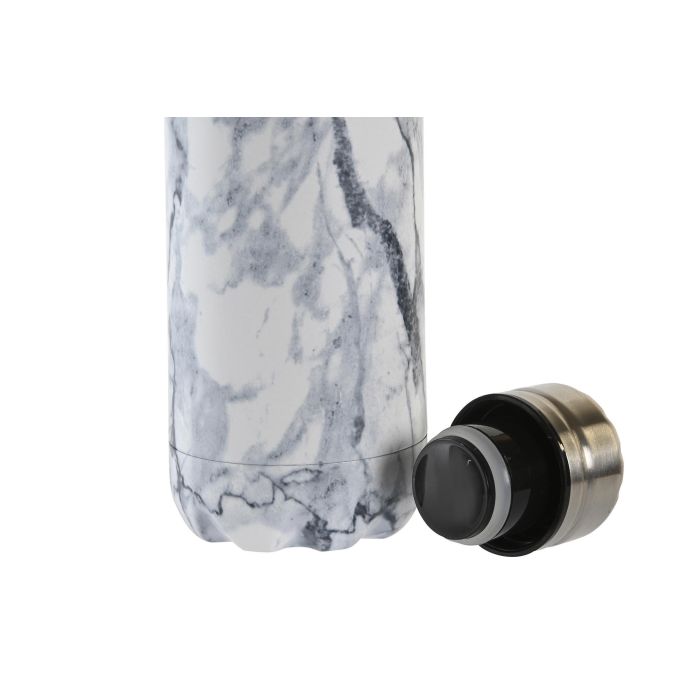 DKD Home Decor Botella Basicos Inox Blanco Doble Pared 500ml (4 Unidades) 7 x 26.5 x 7 cm 1