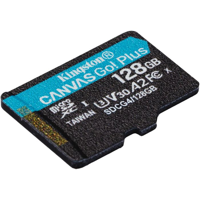 Kingston SDCG4/128GB Tarjeta MicroSDXC Canvas Go Plus de 128GB, Clase 10, U3, V30, A2 para Móviles, Drones y Cámaras Deportivas 3