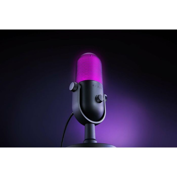 Razer Seiren V3 Chroma Micrófono para tableta, Supercardioide, USB-C, Negro, Plug and Play, con retroiluminación LED 7