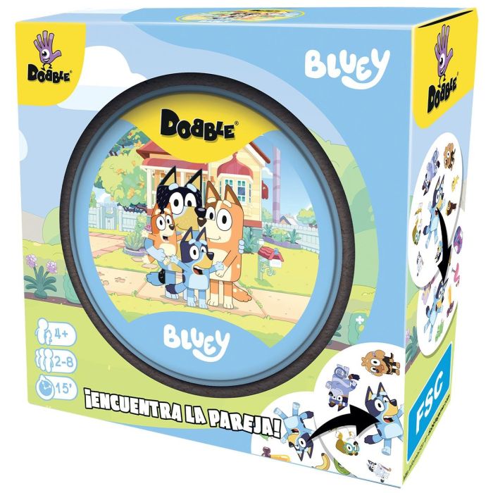 Asmodee Dobblu07Es Dobble Bluey - Juego de mesa de observacion y velocidad para niños +6 años 1