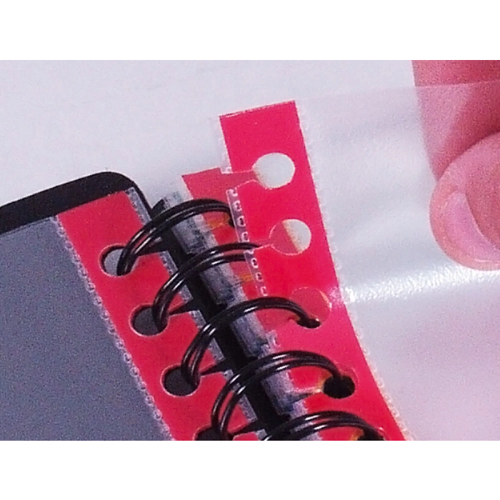 Liderpapel Recambio Funda Intercambiable DIN A4 Bordes Surtidos, 20 Fundas Extraíbles de 70 micras, Portada 700 micras, Negro, Bolsa 10 Unidades 6