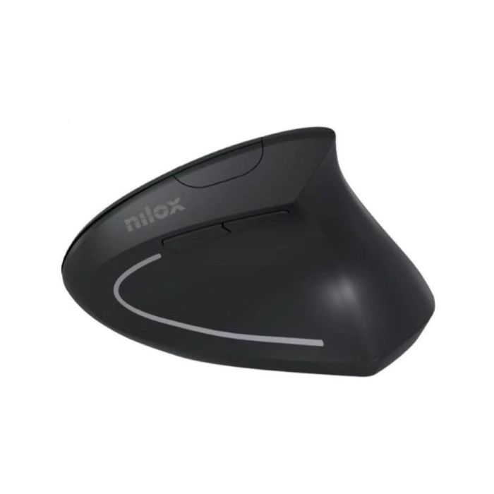 Nilox NXMOWI3014 Ratón Vertical Inalámbrico 1600 DPI, 6 Botones, Negro, Compatible con Windows, Linux y Mac 3