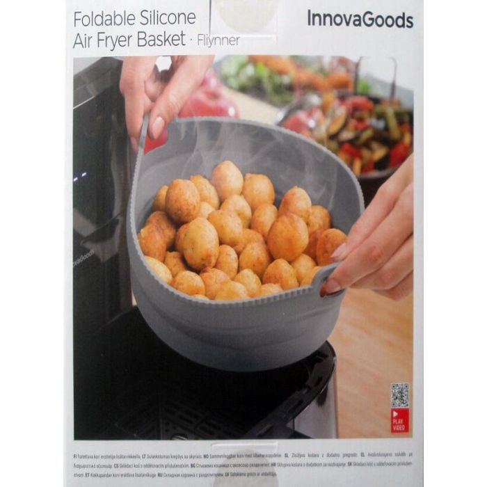 Cesta de Silicona Plegable para Freidora de Aire Fliynner InnovaGoods 13 Cesta de Silicona Plegable para Freidora de Aire Fliynner InnovaGoods 13