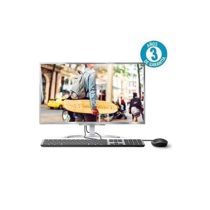 PC ALL IN ONE MEDION AKOYA E23401 MD61308 - I3-7020U 2.3GHZ - 8GB - 128GB SSD - 23.8"/60.4CM FHD - WiFi - BT - HDMI - W10 - SILVER