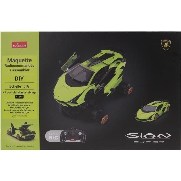 Kit de montaje Lamborghini Sian - TURBO CHALLENGE - Coche teledirigido - Verde - 1/18 1 Kit de montaje Lamborghini Sian - TURBO CHALLENGE - Coche teledirigido - Verde - 1/18 1