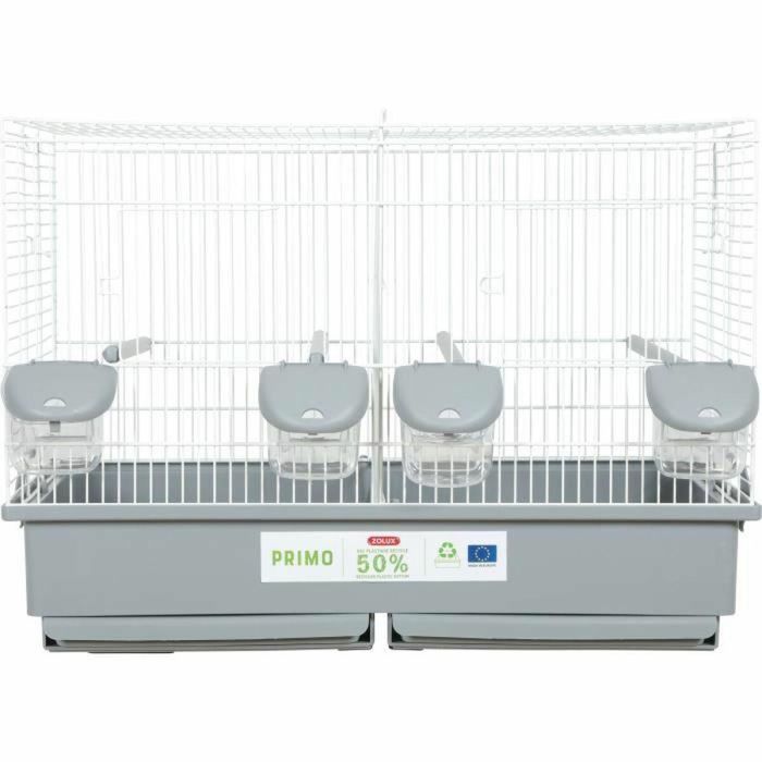 Zolux ZOL3336021042338 Jaula de Cría Primo Cati para Canarios Mandarines, 57 x 34,5 x 41 cm, Blanco y Gris 1 Zolux ZOL3336021042338 Jaula de Cría Primo Cati para Canarios Mandarines, 57 x 34,5 x 41 cm, Blanco y Gris 1