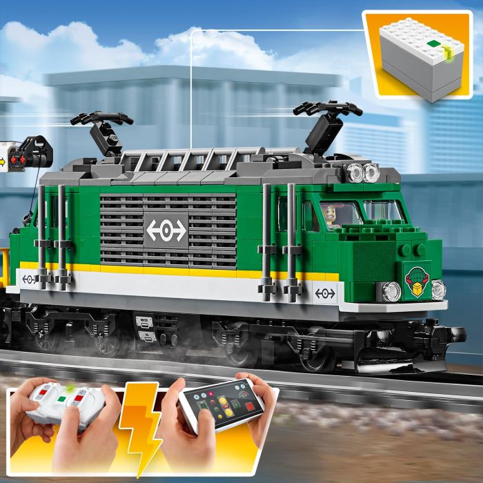 LEGO 60198 City Tren de Mercancías Teledirigido, Juguete de Construcción con 1226 Piezas para Niños de 6+ Años 5