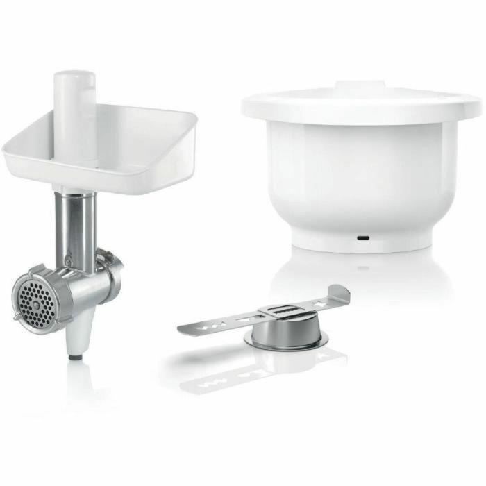 Bosch MUZS2BS Kit de accesorios de repostería para robot de cocina MUM Serie 2, con picadora de carne y bol de plástico extra.