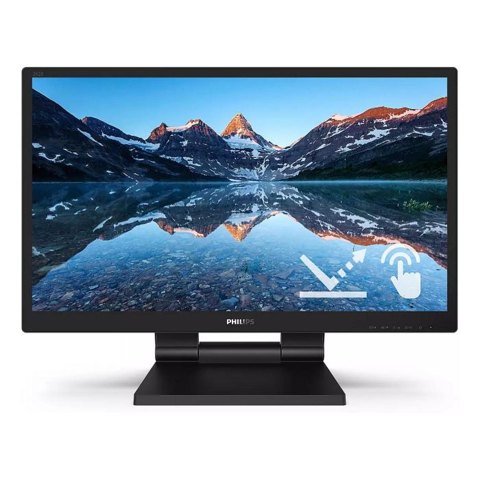 Philips 242B9TL - Monitor táctil IPS Full HD de 23.8" (60.5cm) - Resolución 1920 x 1080, 5ms, puertos HDMI, DisplayPort, USB, Negro