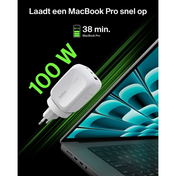 Cable USB Belkin Blanco 7