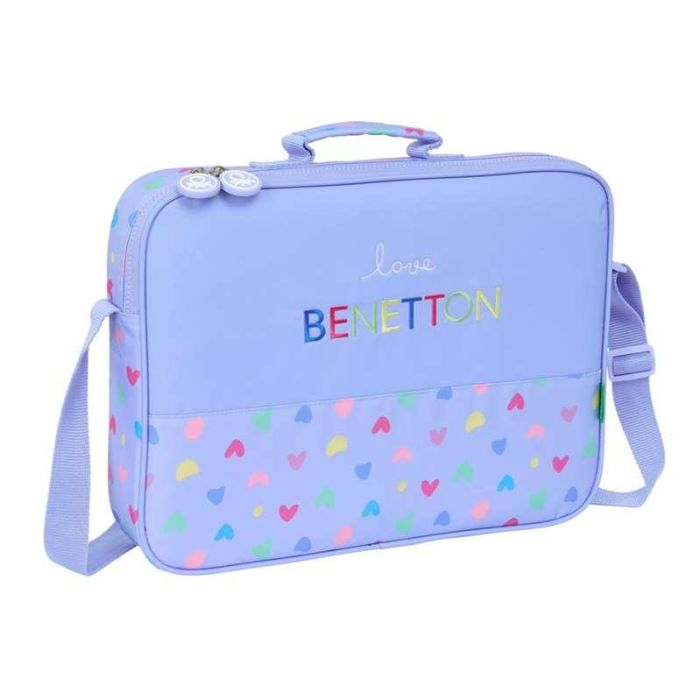 Cartera Escolar Safta Extraescolares Benetton Lila 280x380x60 mm Cartera Escolar Safta Extraescolares Benetton Lila 280x380x60 mm