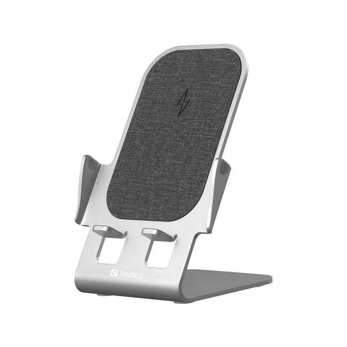 Sandberg Soporte de Carga Inalámbrica para Smartphone 15W de Aluminio Compatible con Tecnología Qi
