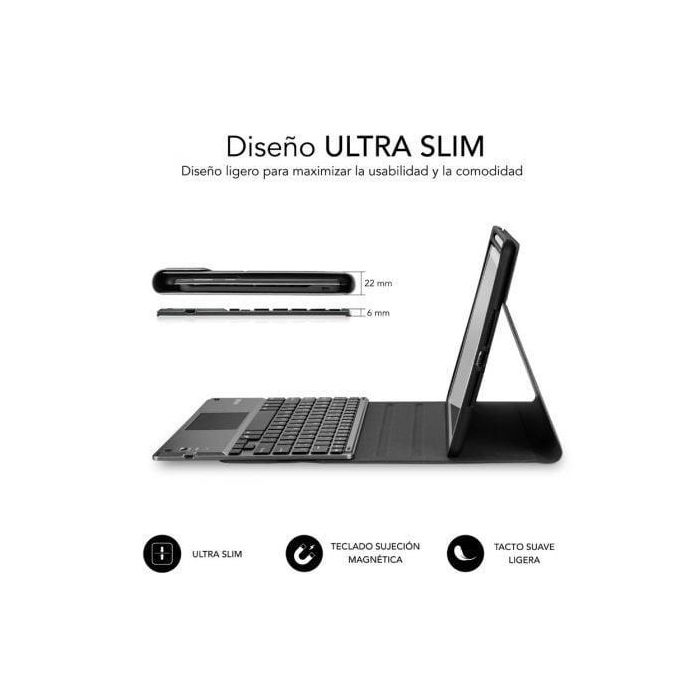 Subblim SUBKT4-BTPI02 Funda con Teclado KeyTab Pro BT para iPad 10.9" 10a Gen, Retroiluminado, Touchpad, Negro, QWERTY Español, Antigolpes, Ranura Apple Pencil 1 Subblim SUBKT4-BTPI02 Funda con Teclado KeyTab Pro BT para iPad 10.9" 10a Gen, Retroiluminado, Touchpad, Negro, QWERTY Español, Antigolpes, Ranura Apple Pencil 1
