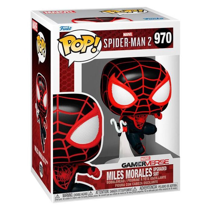 Funko POP Marvel Spiderman 2 Miles Morales Upgraded Suit Figura Vinilo 9cm