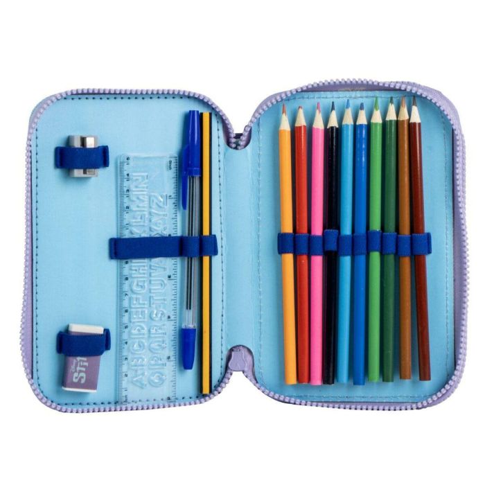 Cerdá Plumier Estuche Escolar Completo con Accesorios Personaje Disney Stitch Morado 12.5 x 19.5 x 4.5 cm para Niños a partir de 3 Años 2 Cerdá Plumier Estuche Escolar Completo con Accesorios Personaje Disney Stitch Morado 12.5 x 19.5 x 4.5 cm para Niños a partir de 3 Años 2