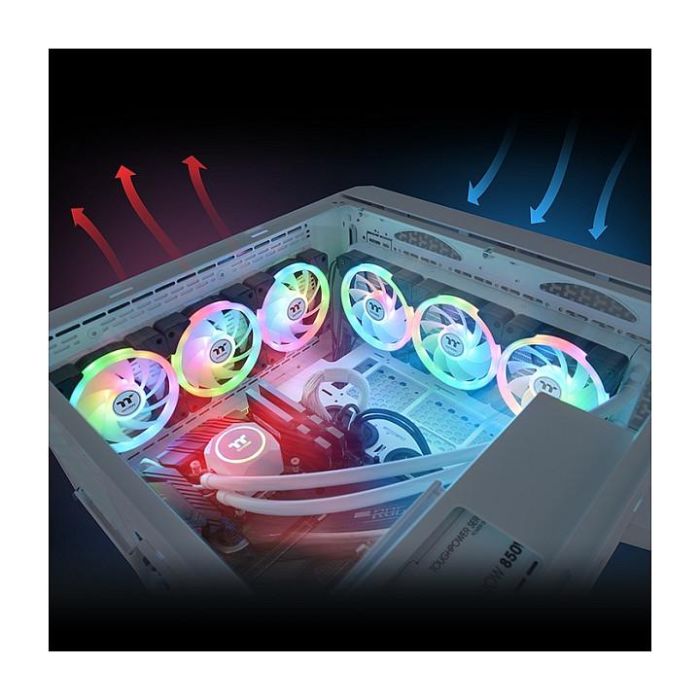 Thermaltake SWAFAN EX14 ARGB Ventilador de PC para Refrigeración 140mm, Iluminación LED, Pack de 3 Unidades 5